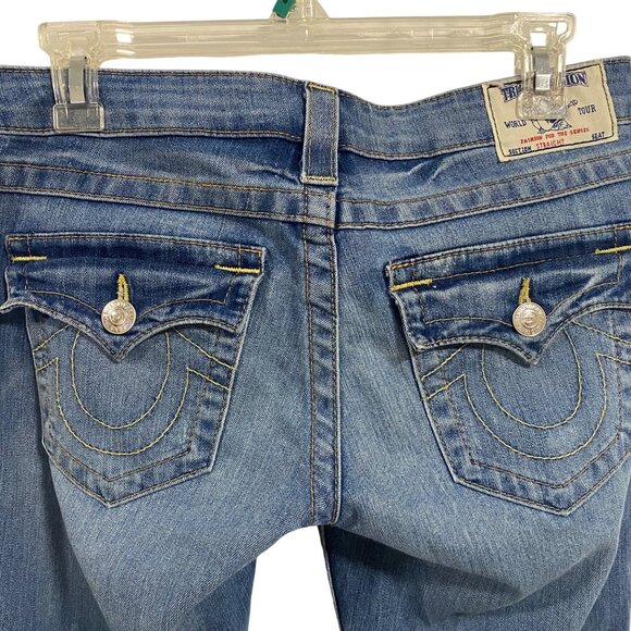 True Religion Straight Leg Jeans Low Rise Size 27 - Picture 4 of 14